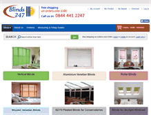 Tablet Screenshot of blinds247.com